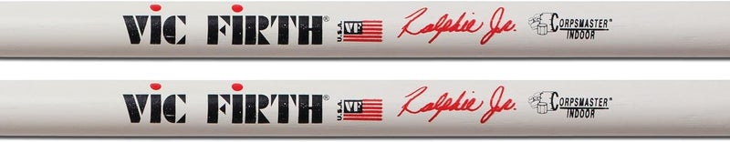 Vic Firth Corpsmaster® Signature Snare Drumsticks - Ralphie Hardimon Jr. - Wood Tip - White - Image 3